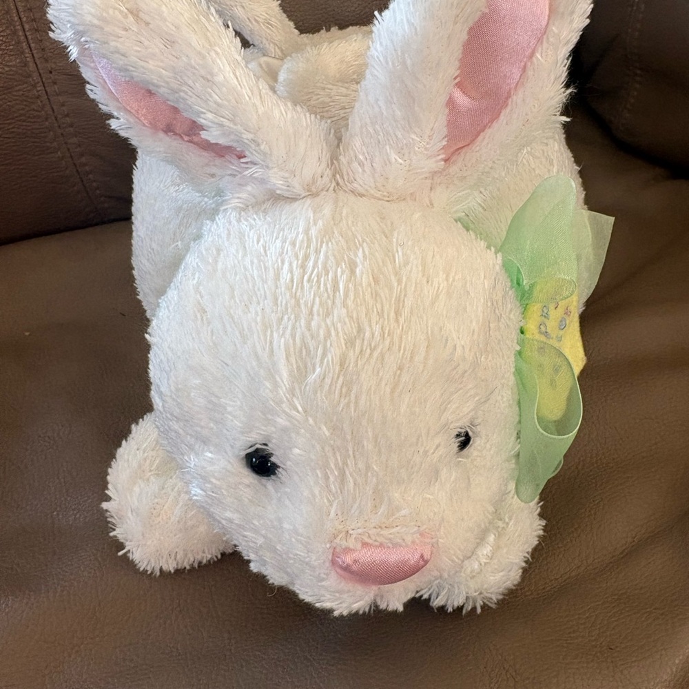 Plush White Bunny Basket Hallmark Original
Battery Operated